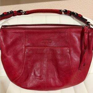 Coach Vintage Red Leather HoboNo. H0882-12683 Shoulder Bag